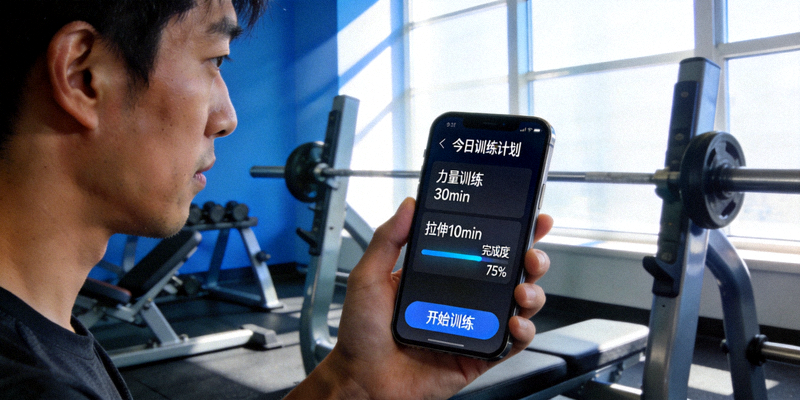 健身房训练用户使用App制定和跟踪训练计划